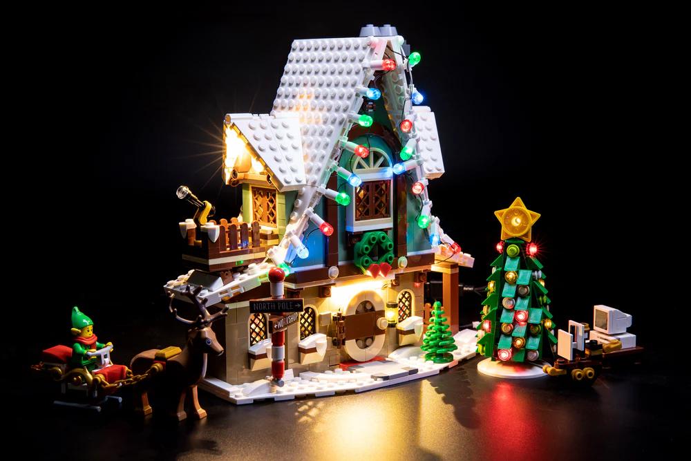 Lighting kit for Winter Village Elf Club House 